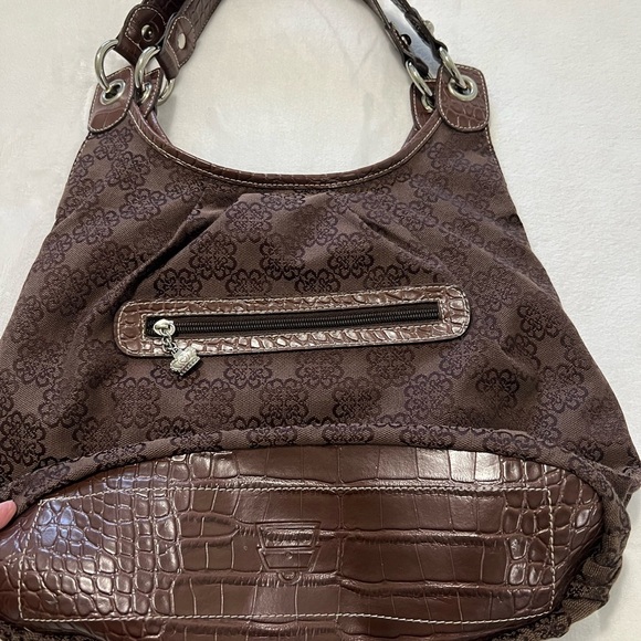 KATHY VAN ZEELAND Brown Floral Patterned Women's Bag - Picture 5 of 9